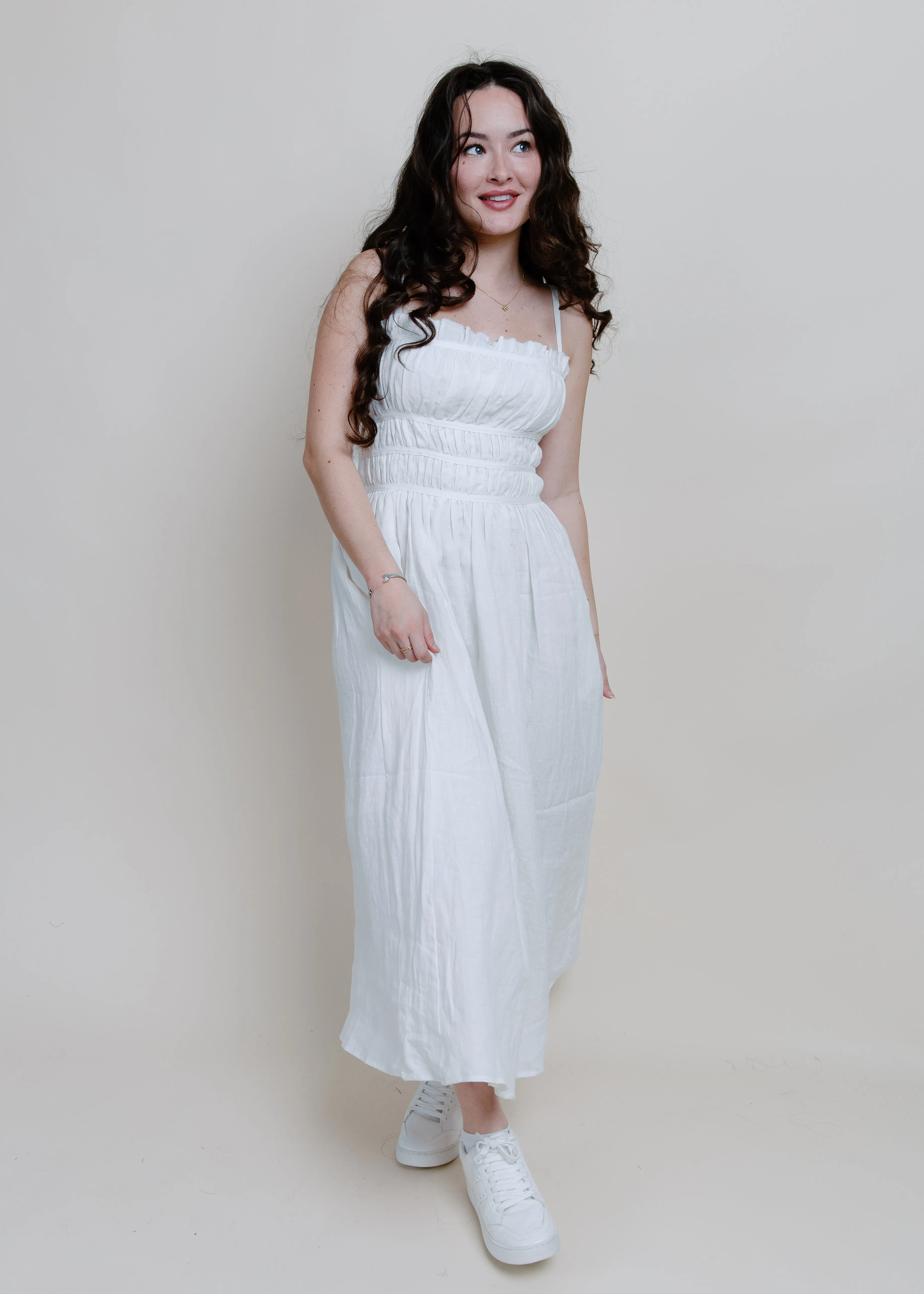 Gabrielle Midi Dress - Off White
