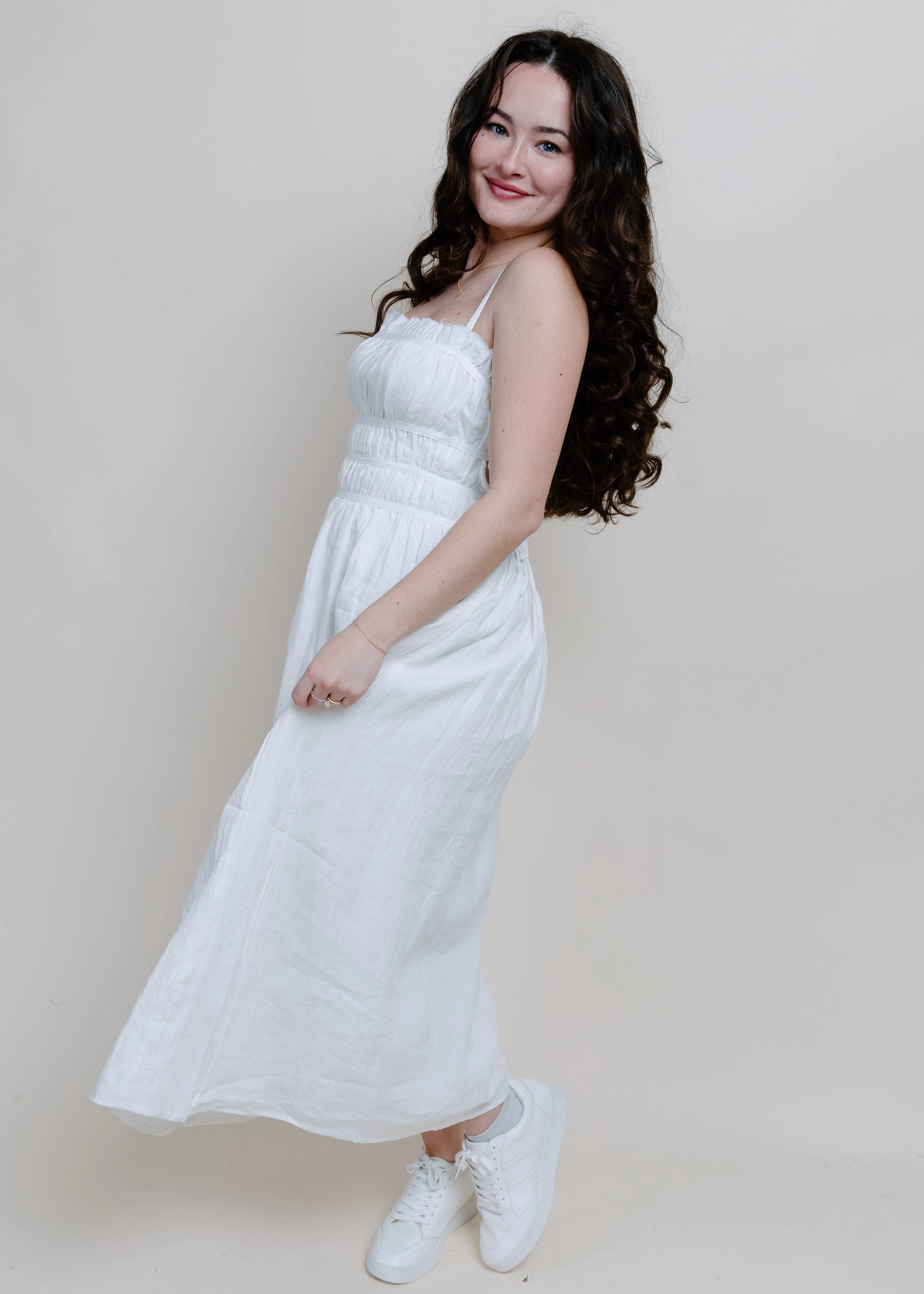 Gabrielle Midi Dress - Off White