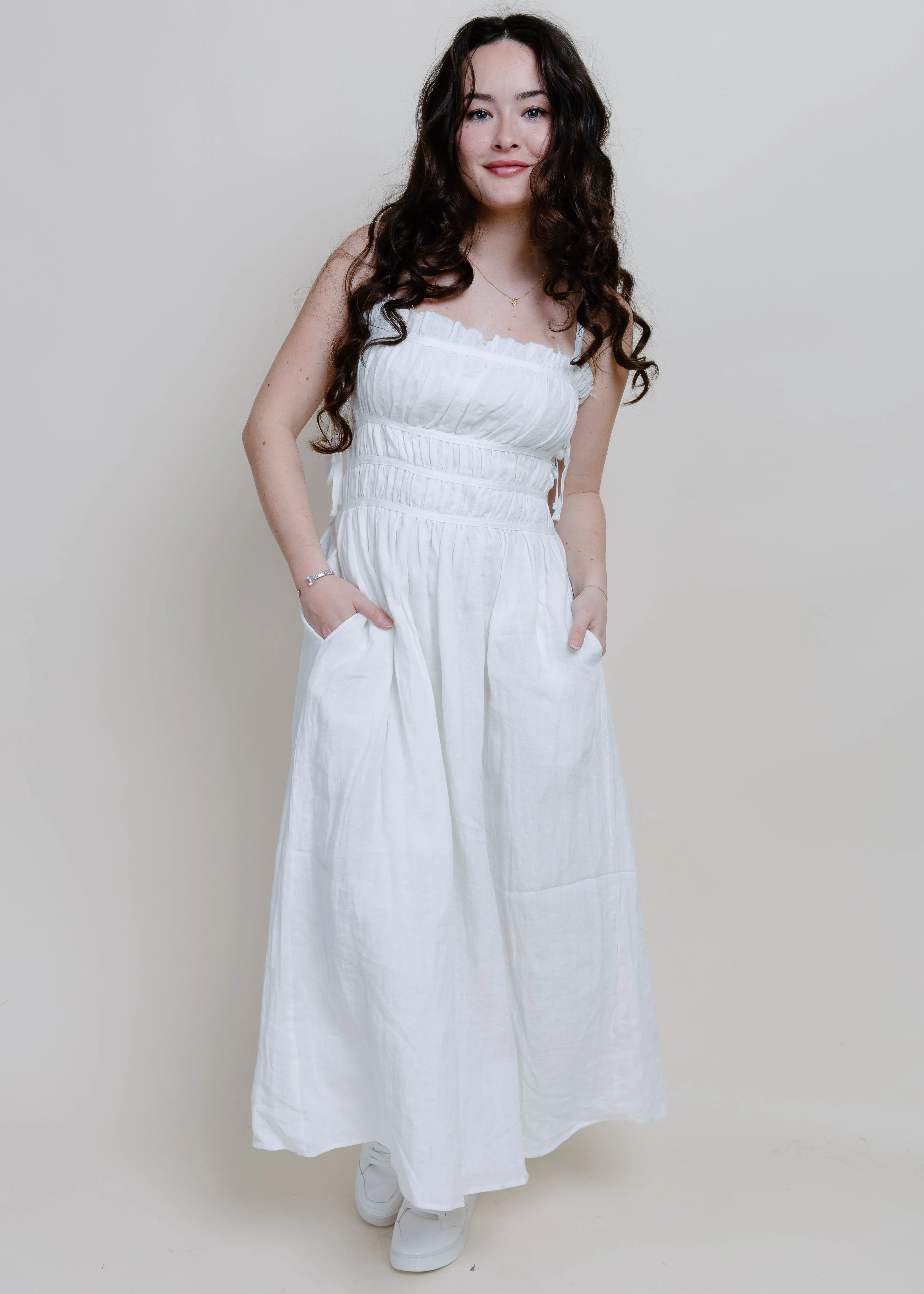 Gabrielle Midi Dress - Off White