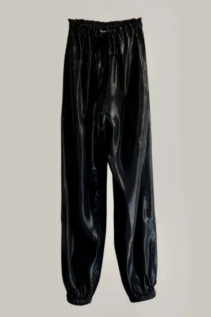 Genie Pant Black Lapis Silk Lamé {Made to Order}
