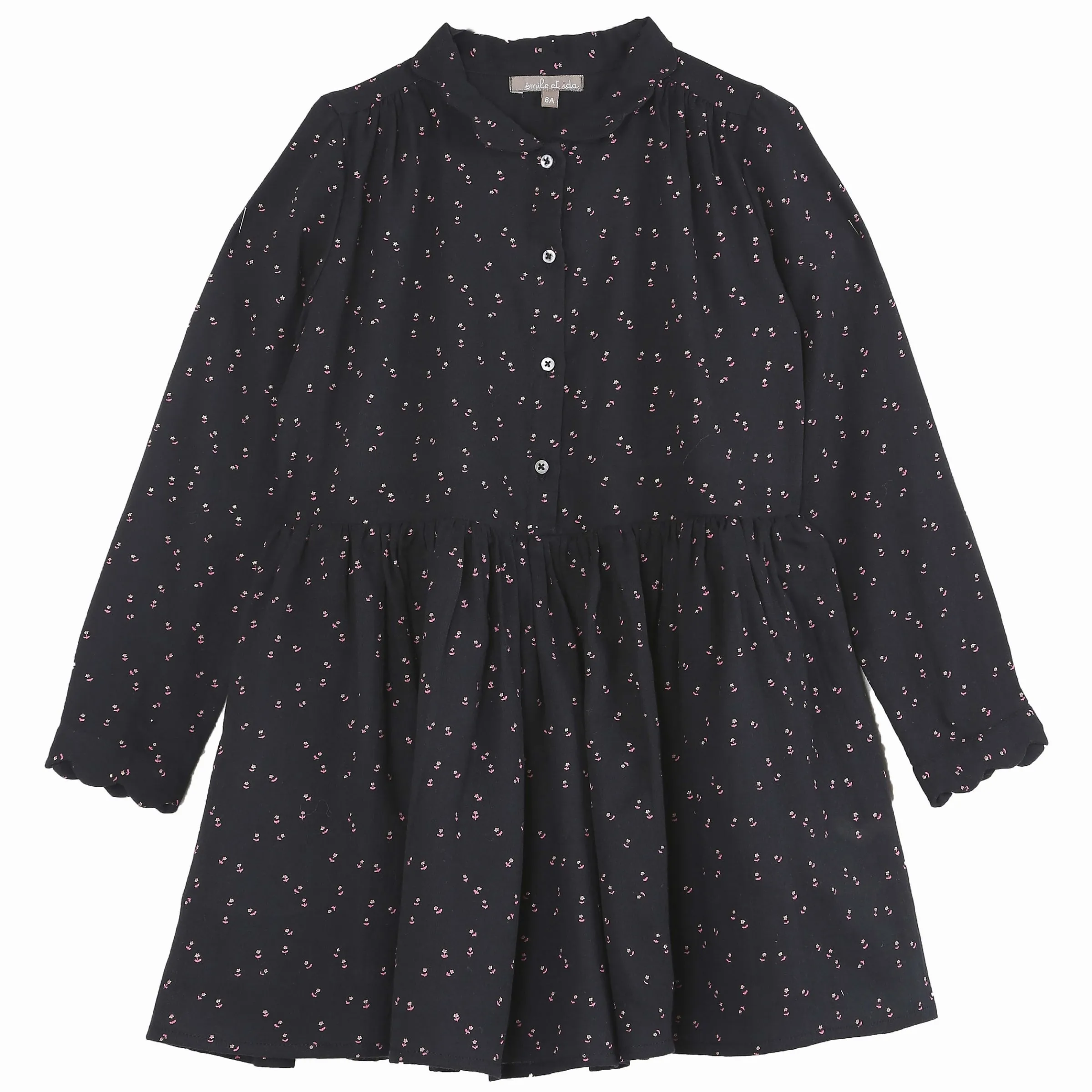 Girls Bitume Flowered Dress