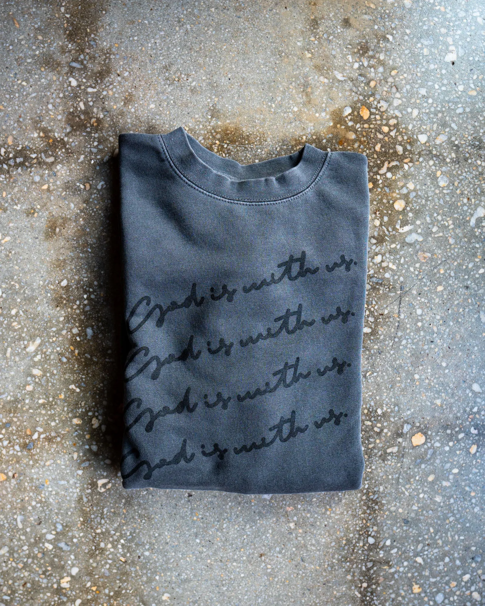 God Is With Us Adult Drop Shoulder Sweatshirt