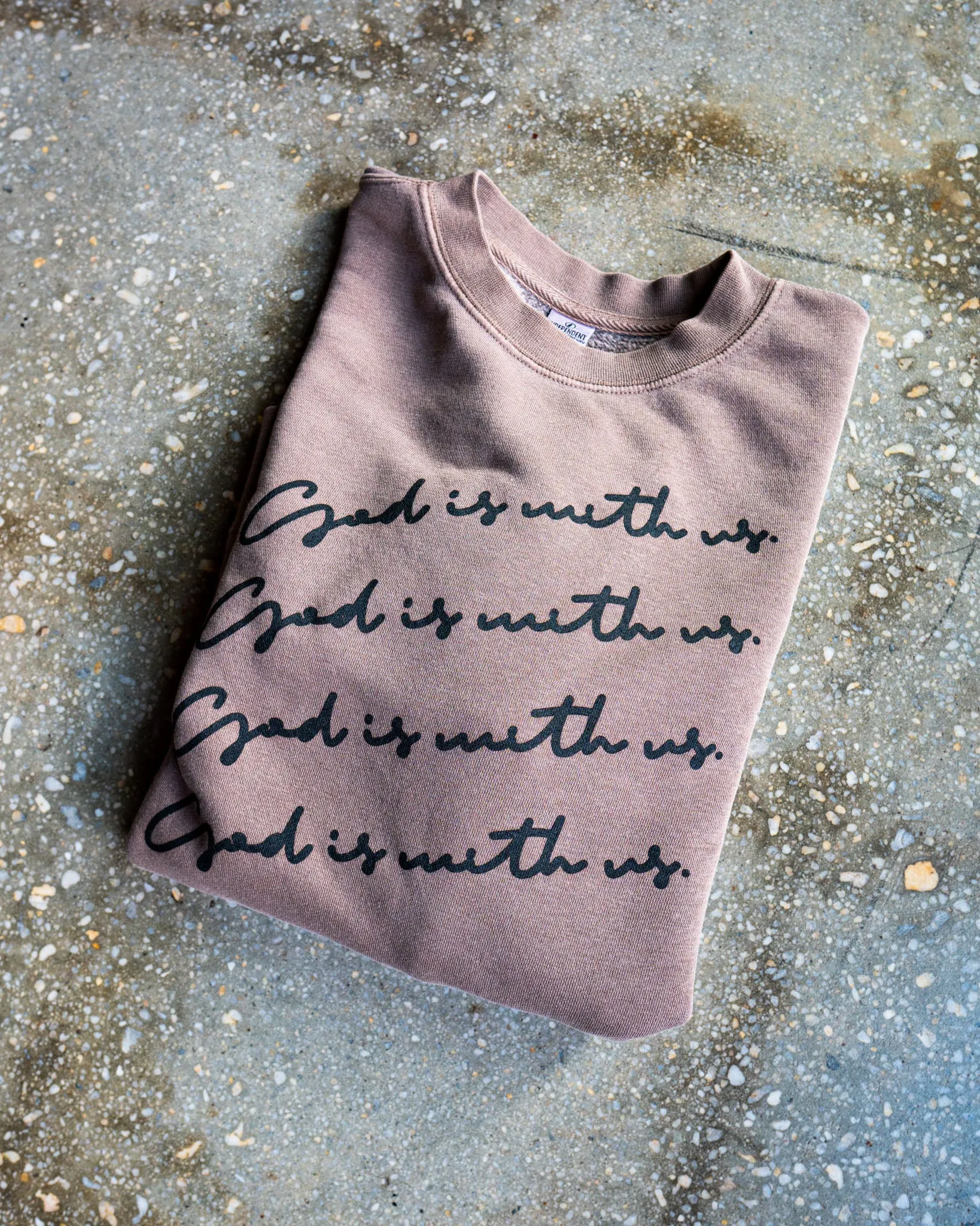 God Is With Us Adult Drop Shoulder Sweatshirt