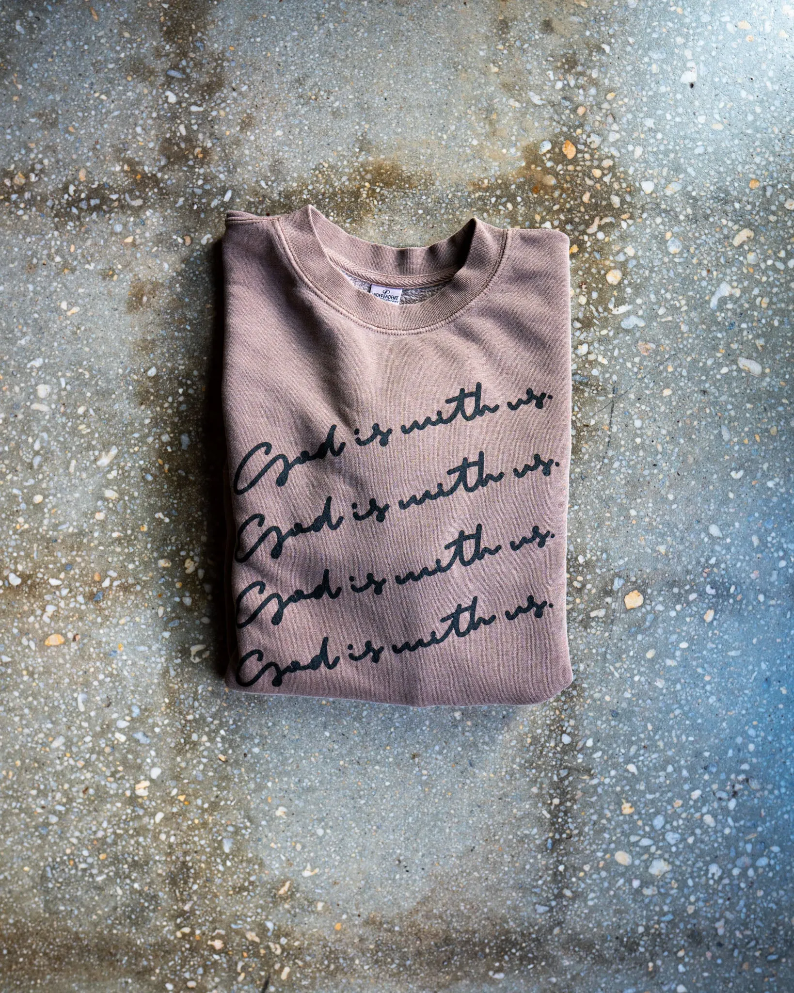 God Is With Us Adult Drop Shoulder Sweatshirt