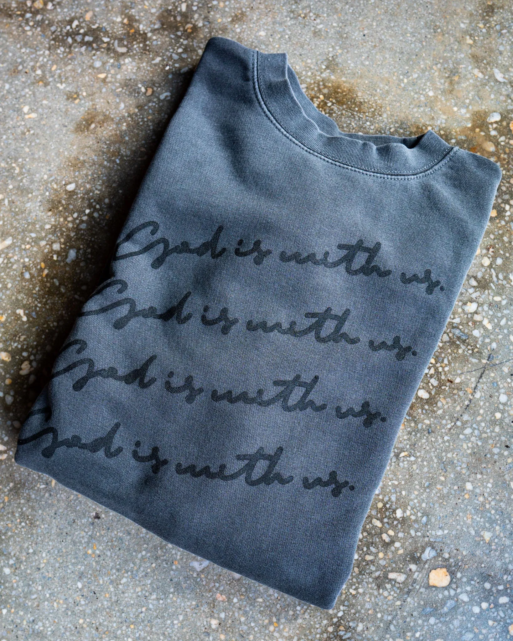 God Is With Us Adult Drop Shoulder Sweatshirt