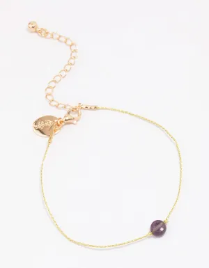 Gold Amethyst Bracelet