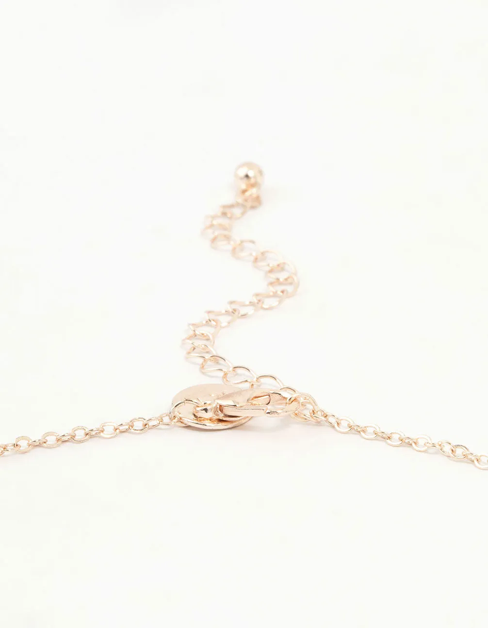 Gold Diamante Butterfly Drop Charm Necklace