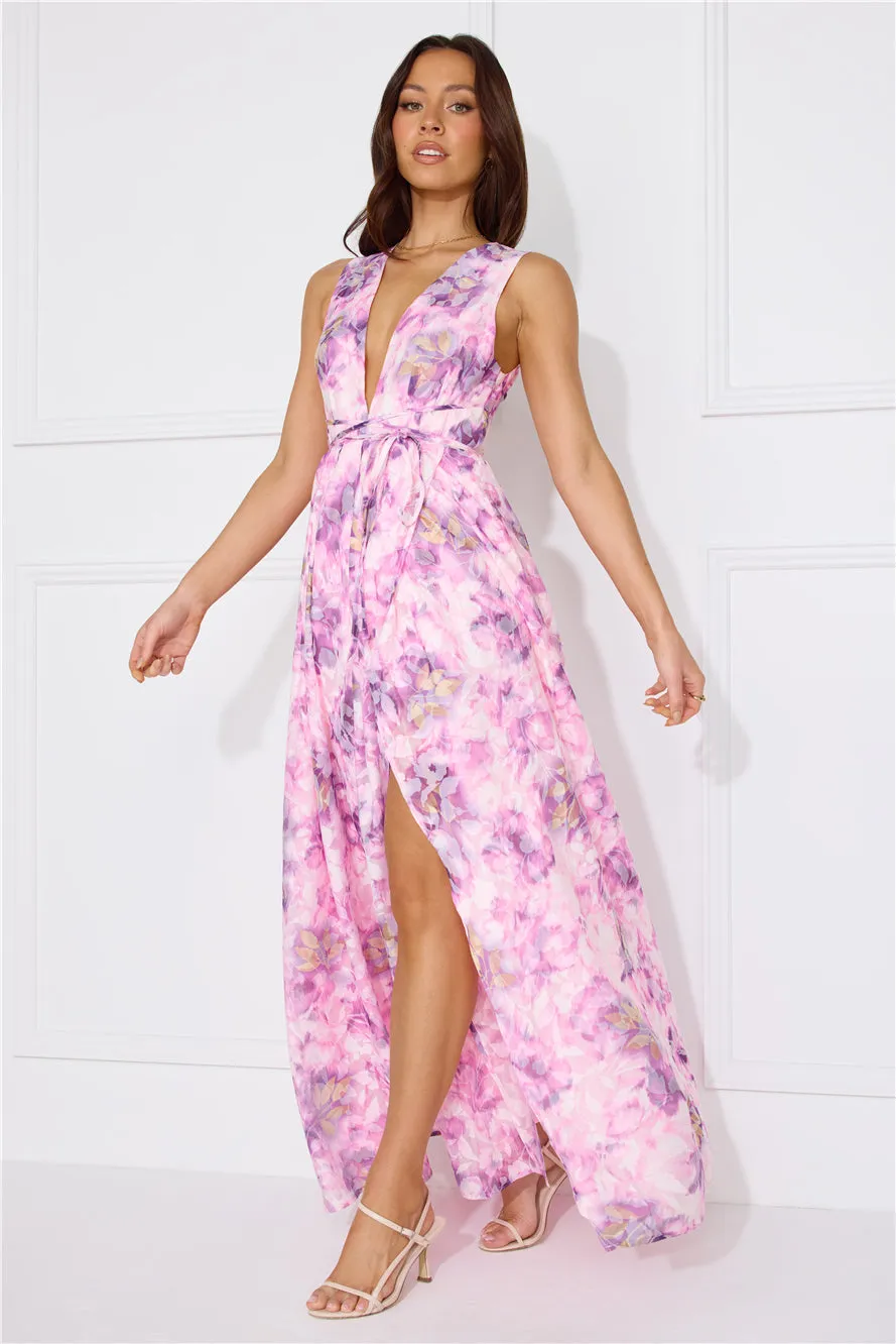Gold Sky Maxi Dress Purple