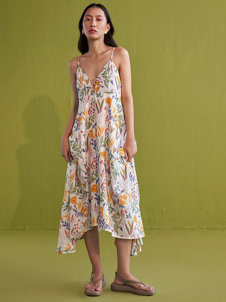 Golden Garden Lyocell Maxi Dress