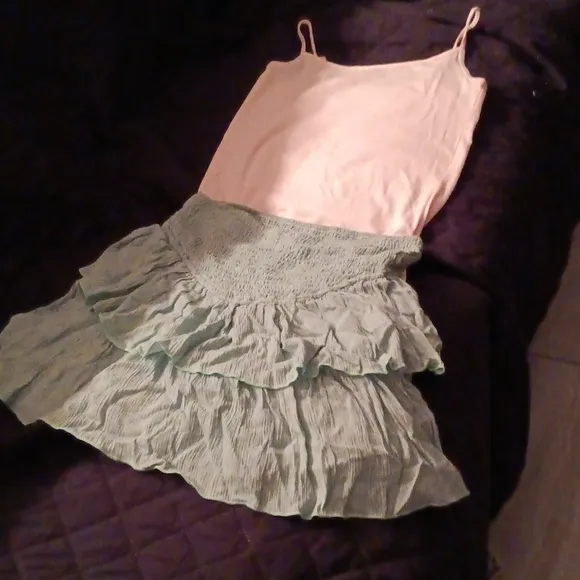 Gorgeous tiered skirt w/ shorts underneath you'd never know were there so comfy!
