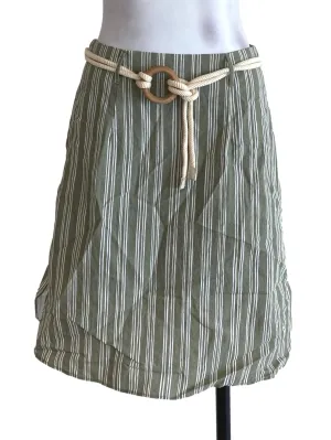 Green Striped Skirt