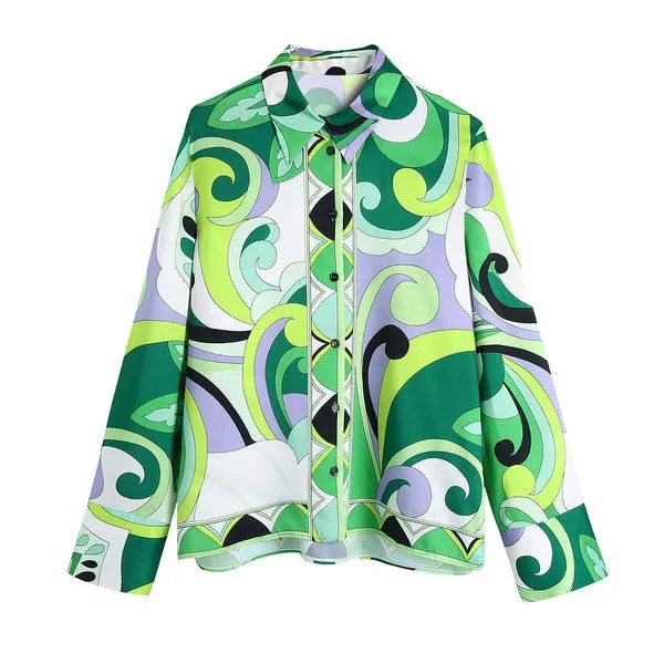 Green Summer Skirt Set