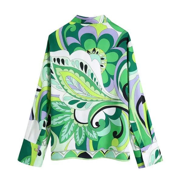 Green Summer Skirt Set