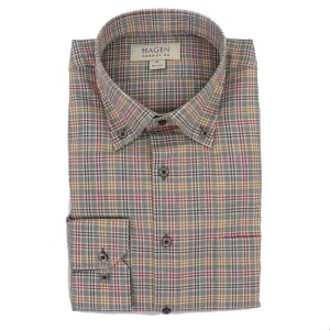 Grey & Tan Graph Check Sport Shirt