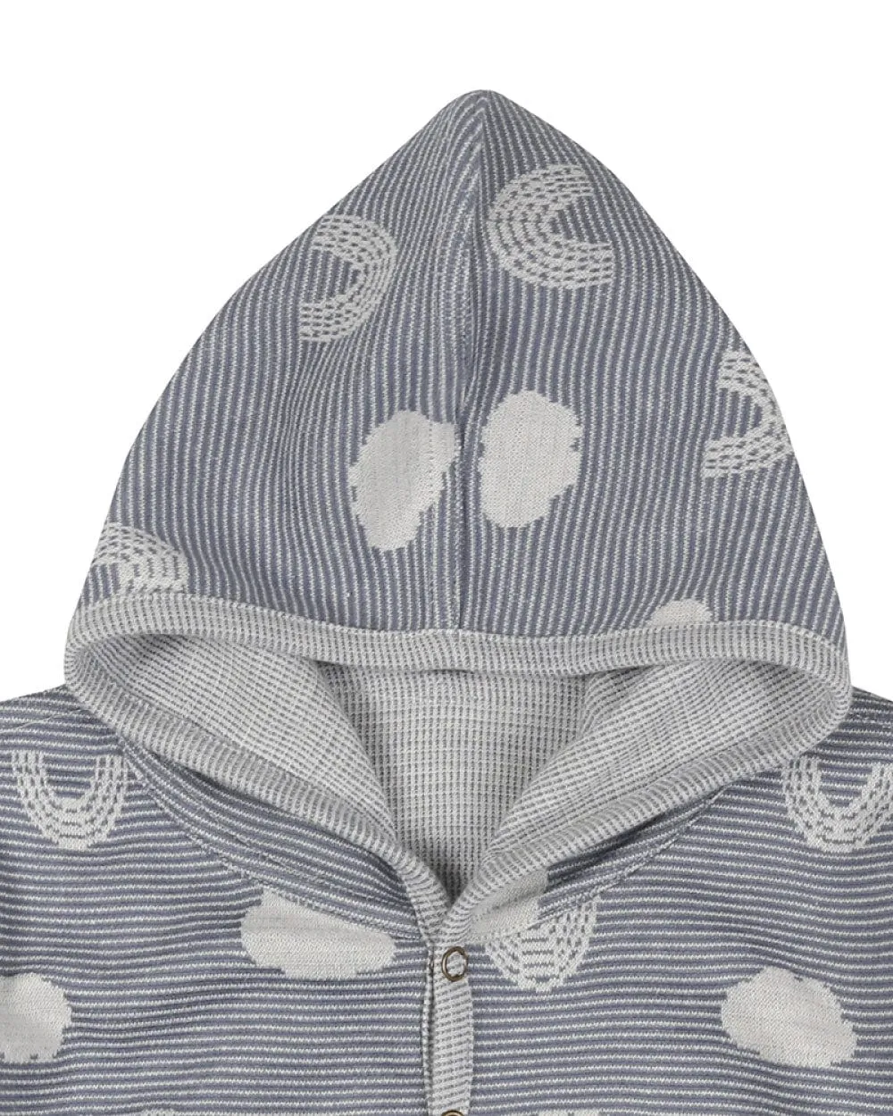 Grey Cloud Print Reversible Hoodie