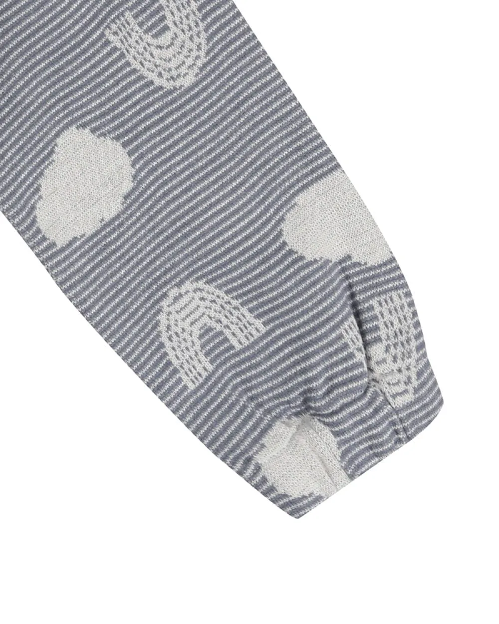 Grey Cloud Print Reversible Hoodie