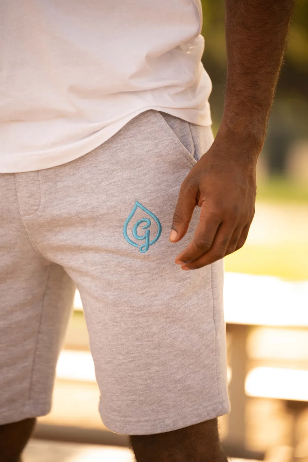 Grey G-Drop Fleece Shorts