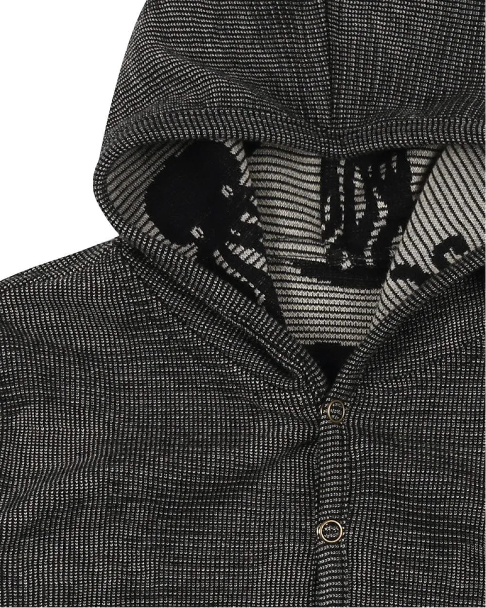 Grey Octopus Jacquard Reversible Hoodie