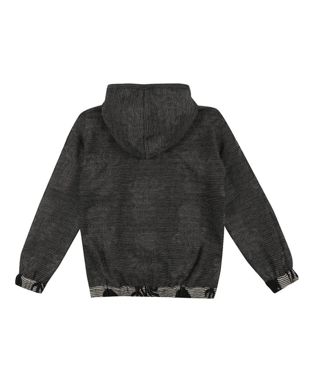 Grey Octopus Jacquard Reversible Hoodie