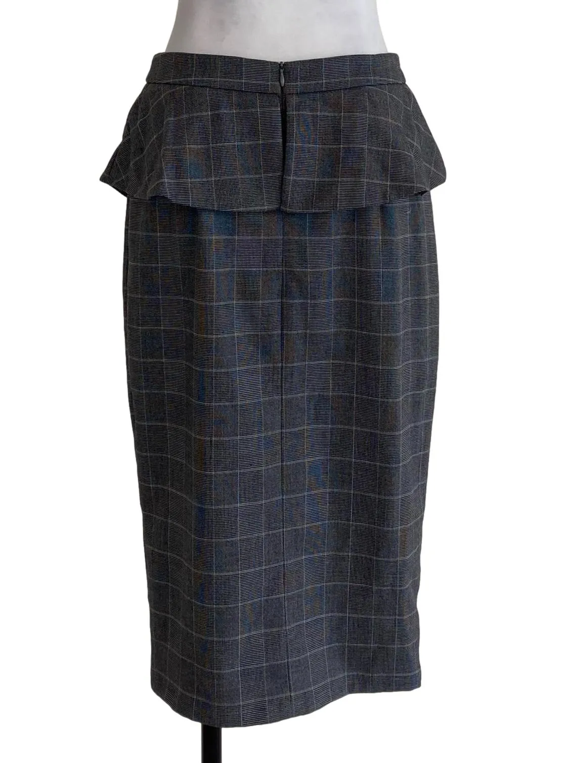 Grey Plaid Skirt