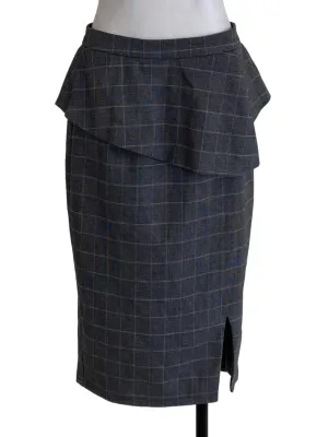 Grey Plaid Skirt