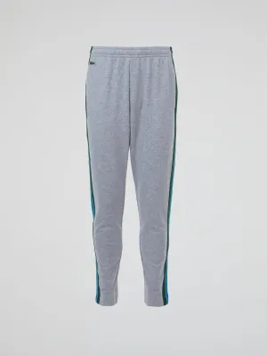 Grey Side Contrast Tape Track Trousers