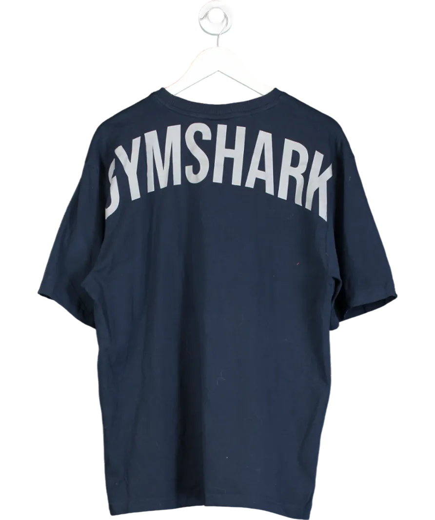 gymshark Blue Oversized Power T-shirt UK L