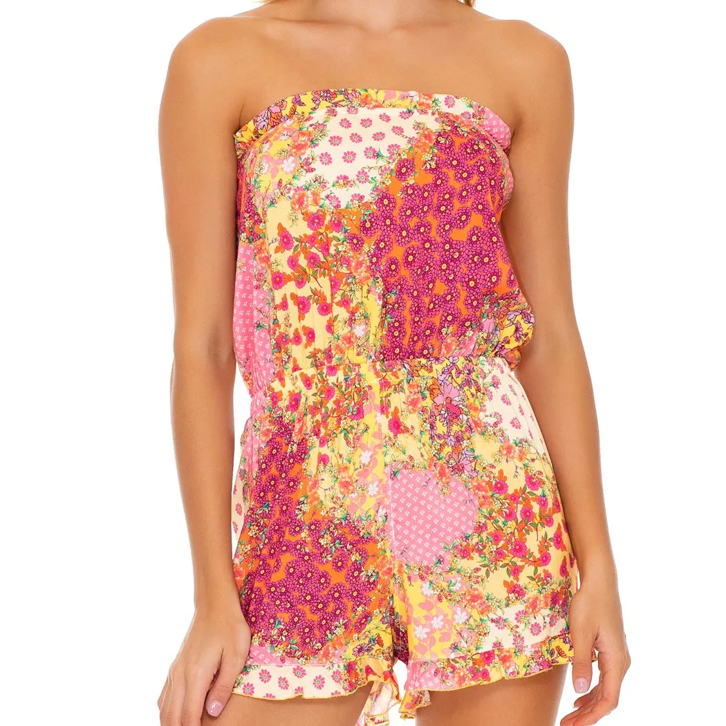 GYPSY DREAM - Strapless Ruffle Romper
