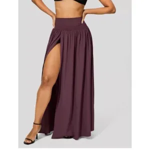 Halara  Summer, Vacation, Resortwear 2-in-1 Quick Dry Flowy Hi-Low Maxi Skirt