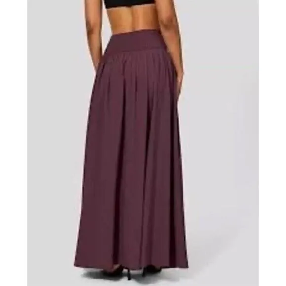Halara  Summer, Vacation, Resortwear 2-in-1 Quick Dry Flowy Hi-Low Maxi Skirt