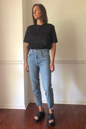 Half Sleeve with Pockets in Black