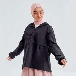Half Zip Parka - Black