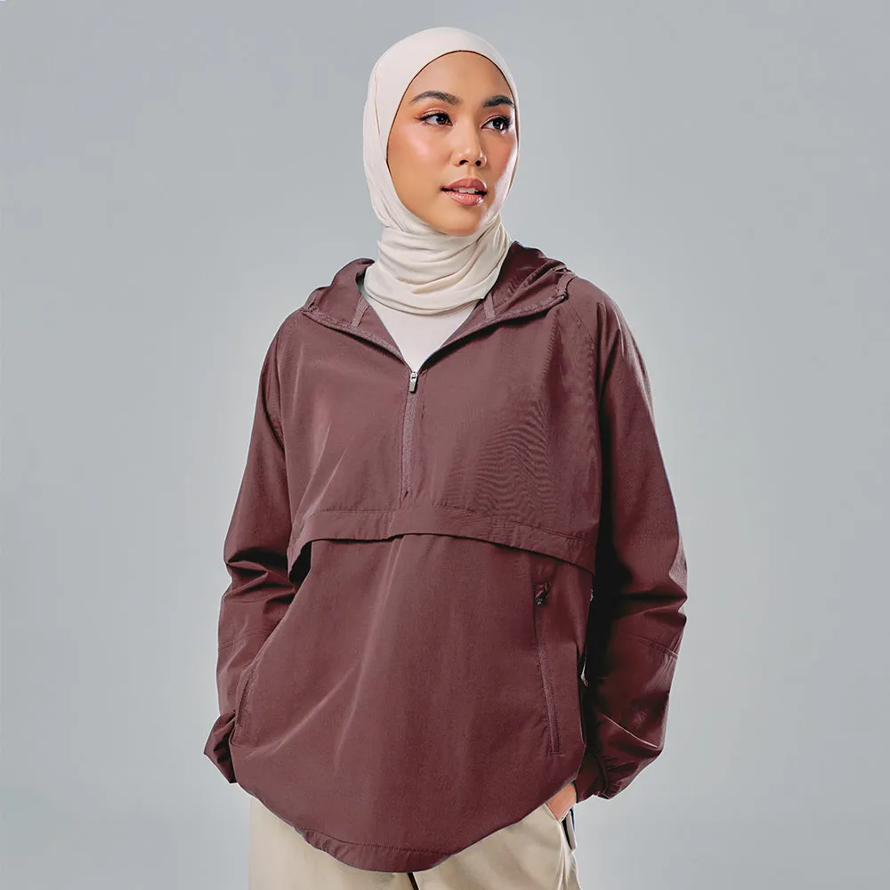 Half Zip Parka - Dark Purple