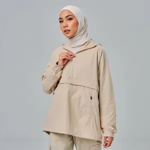 Half Zip Parka - Latte