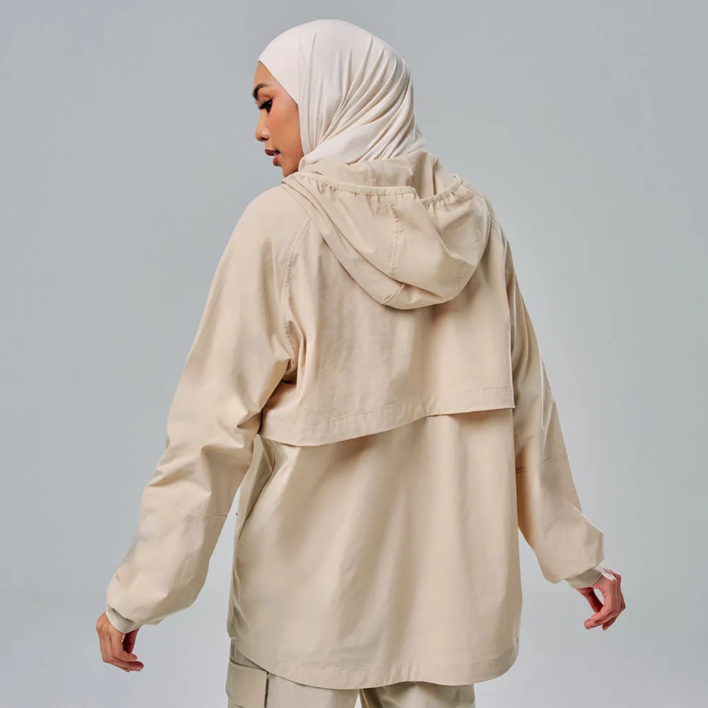 Half Zip Parka - Latte