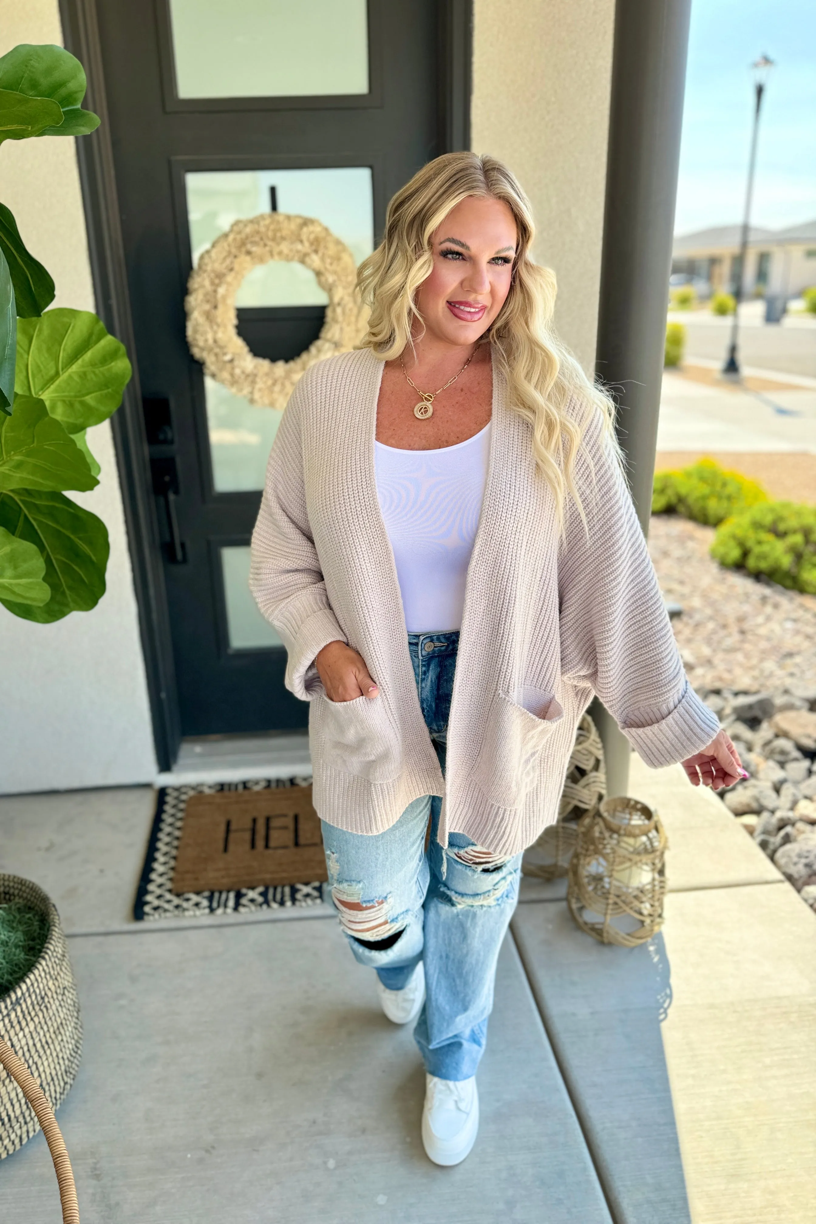 Hazel Blues® |  Azalea Oversized Cardigan in Two Colors