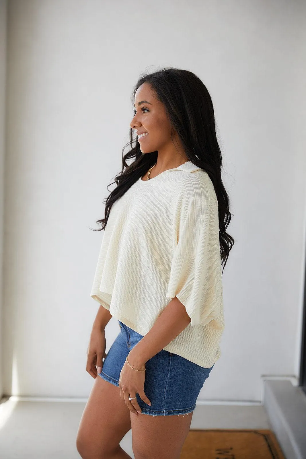 Hazel Blues® |  Brianna Boxy Crop Top