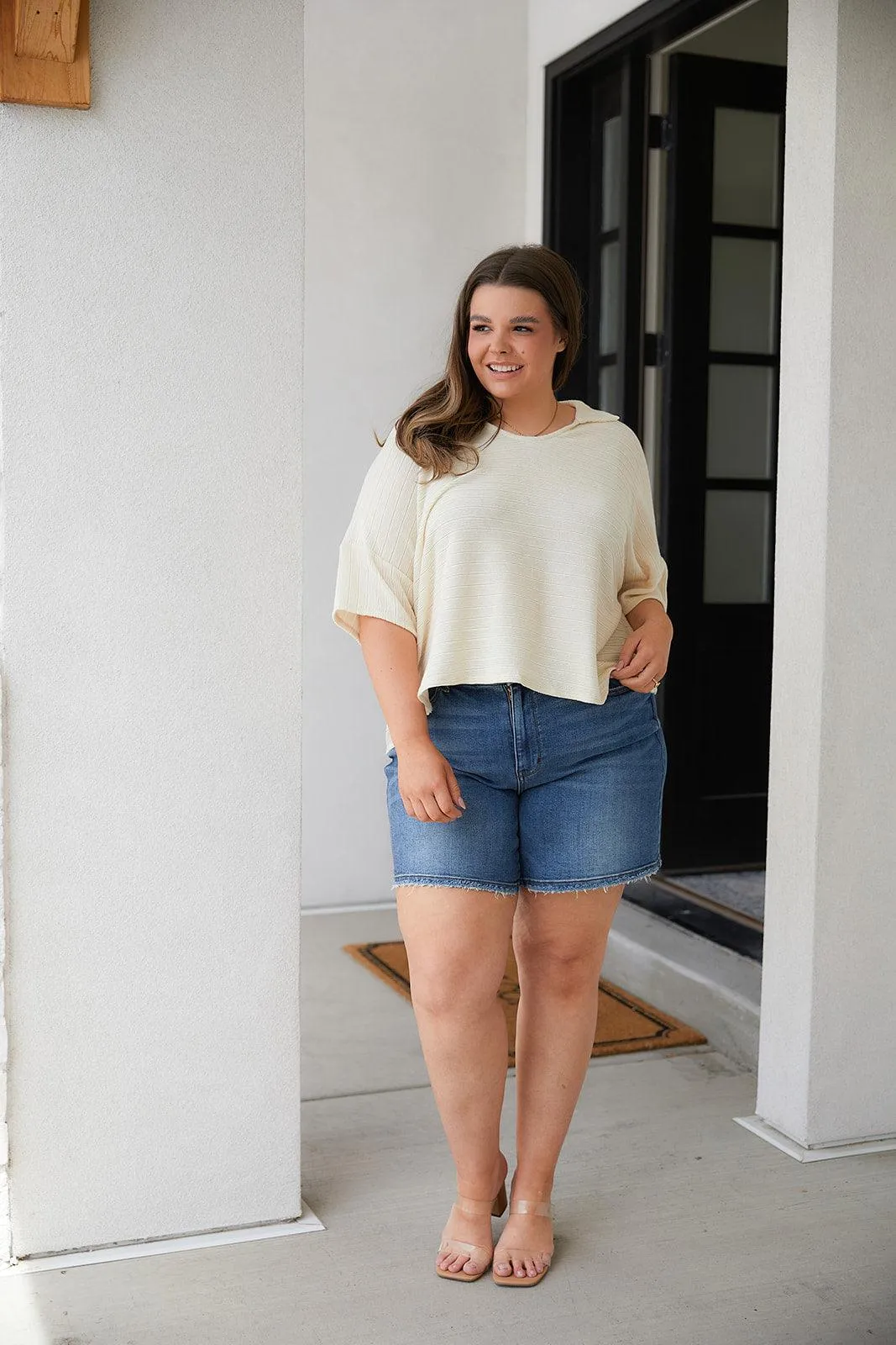 Hazel Blues® |  Brianna Boxy Crop Top