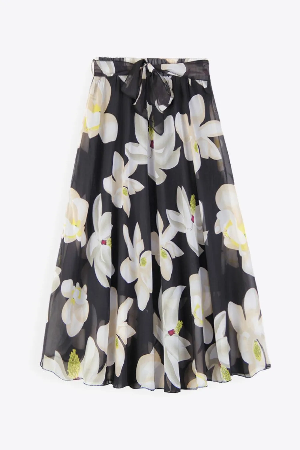 Hazel Blues® | Floral Tie-Waist Skirt