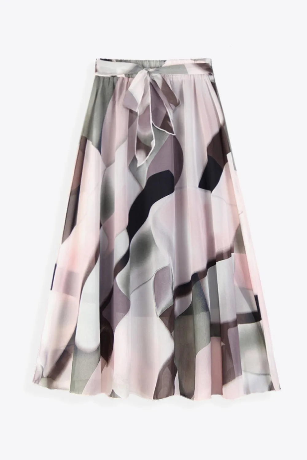 Hazel Blues® | Floral Tie-Waist Skirt