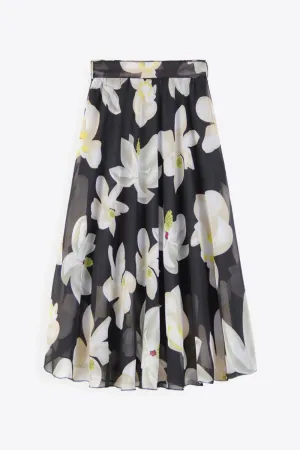 Hazel Blues® | Floral Tie-Waist Skirt