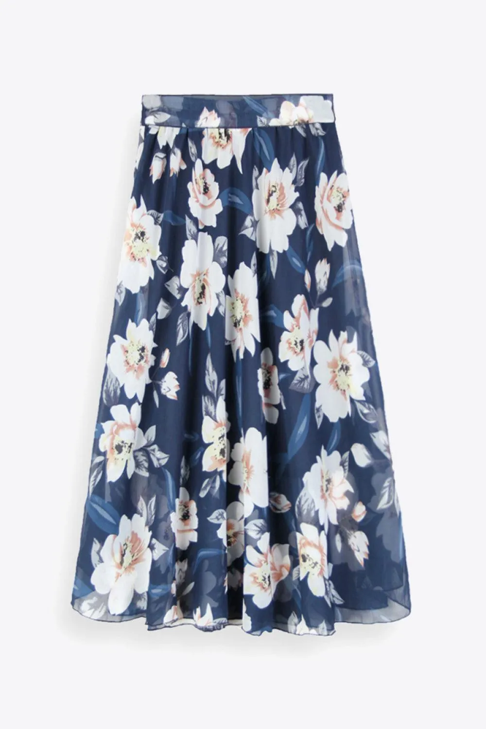 Hazel Blues® | Floral Tie-Waist Skirt