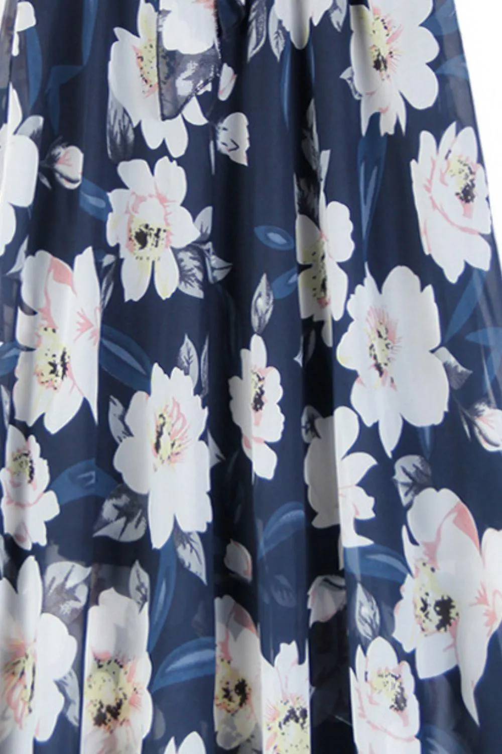 Hazel Blues® | Floral Tie-Waist Skirt