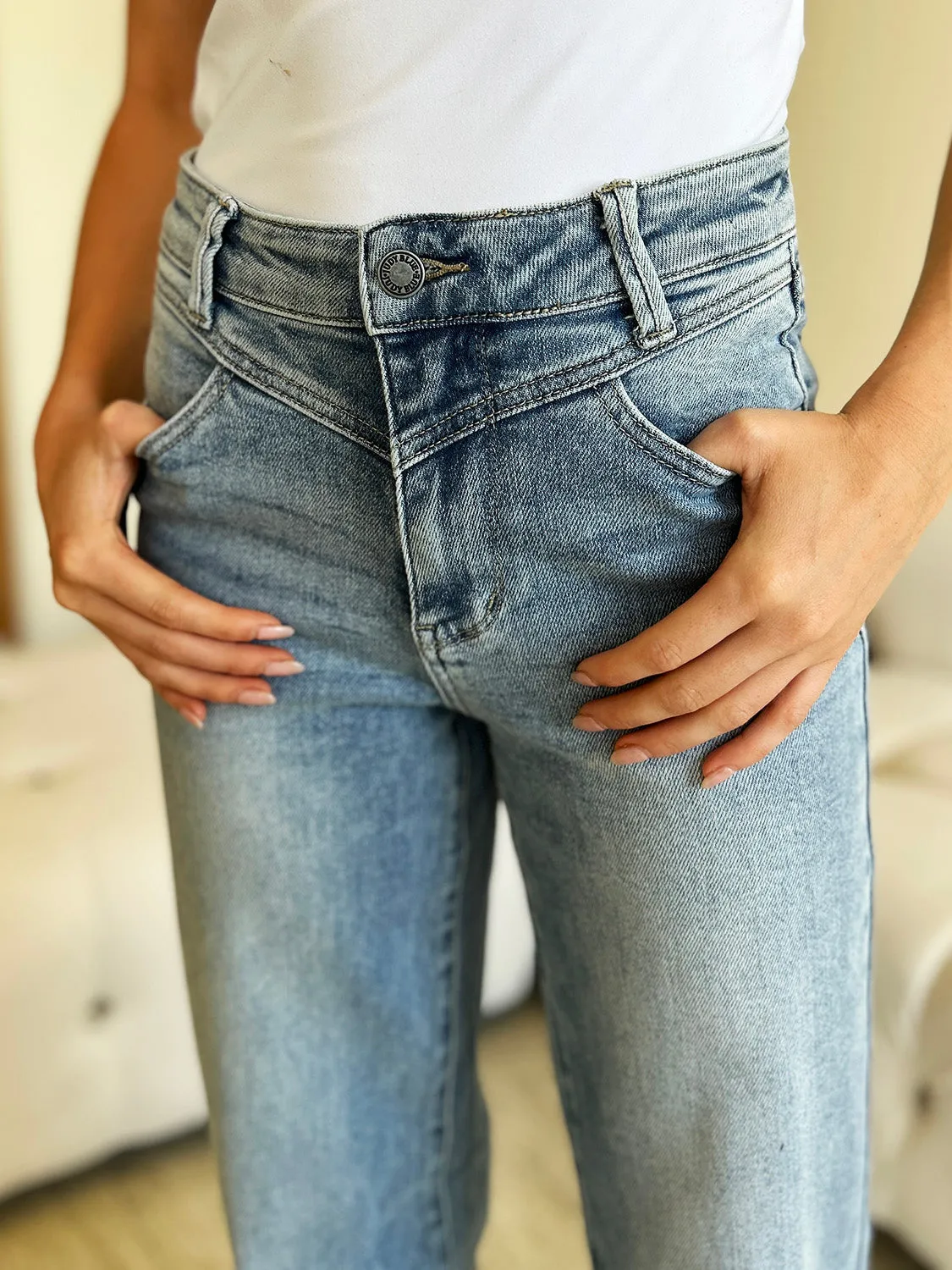 Hazel Blues® |  Judy Blue High Waist Wide Leg Jeans