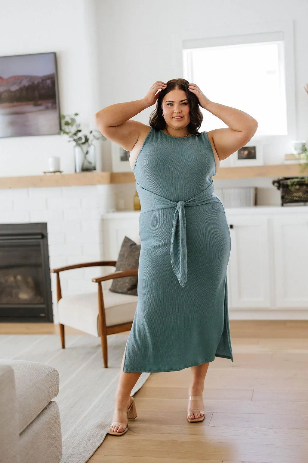 Hazel Blues® | Out on the Town Tie Detail Midi Dress