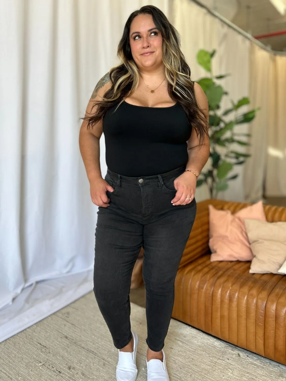 Hazel Blues® |  RFM High Rise Tummy Control Skinny Jeans