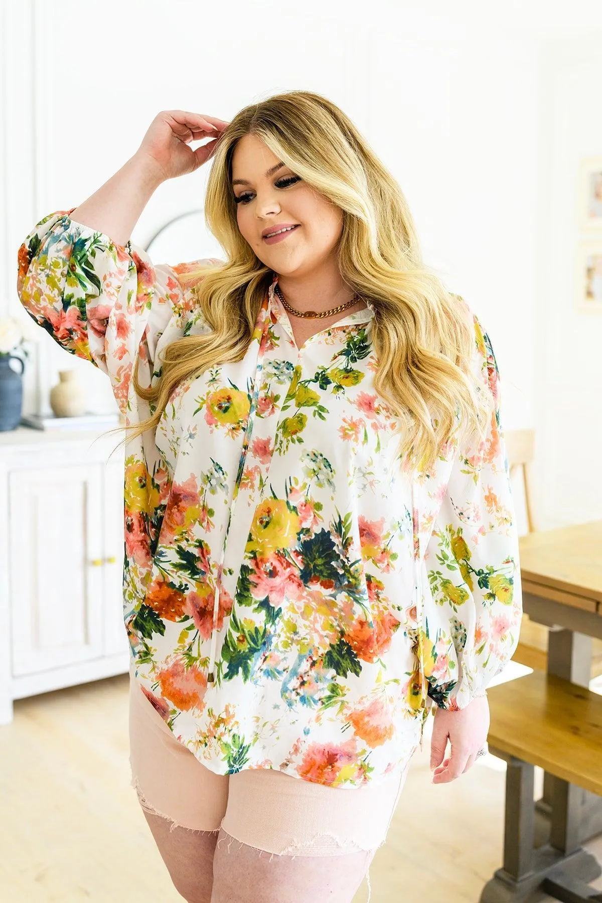 Hazel Blues® | Spring Haiku Floral Blouse