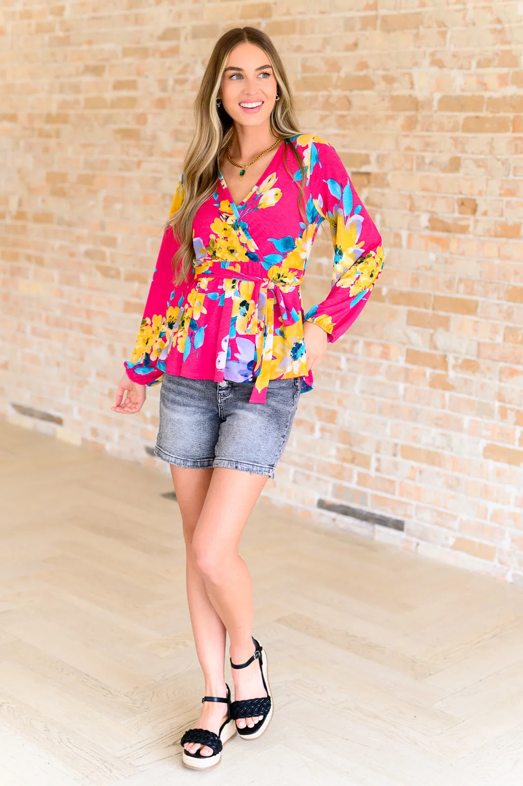 Hazel Blues® |  Spring to Be Sprung V-Neck Floral Blouse