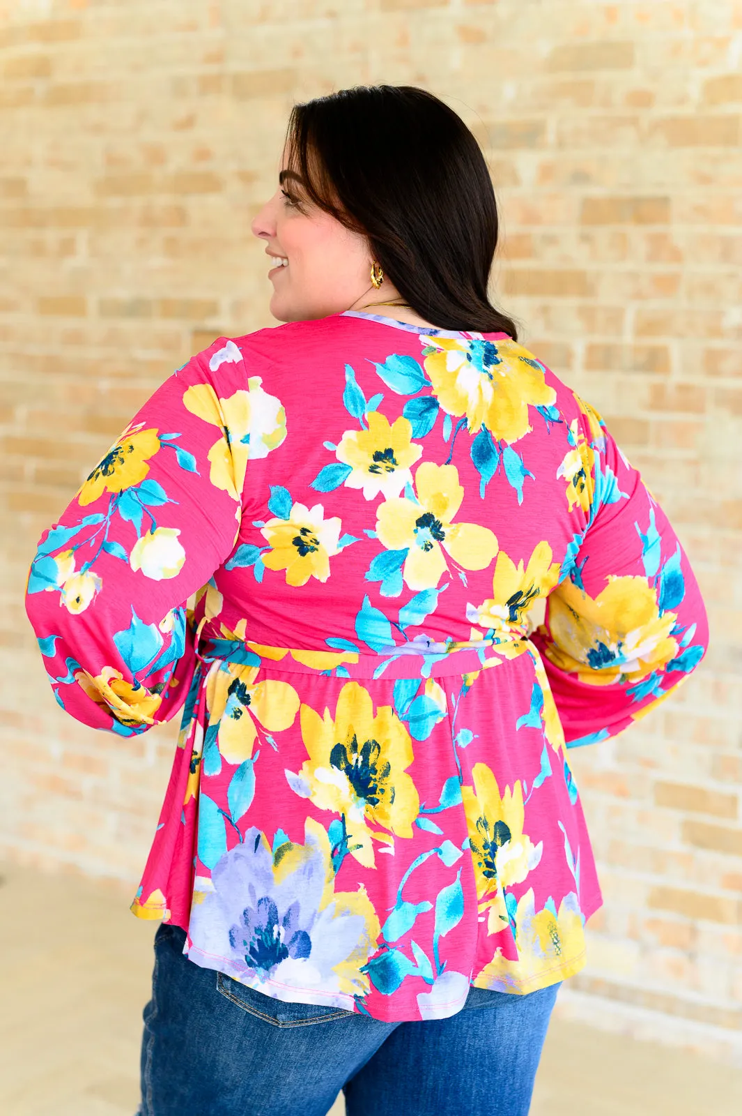 Hazel Blues® |  Spring to Be Sprung V-Neck Floral Blouse