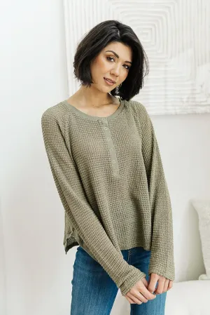 Hazel Blues® | Wishful Thinking Henley In Olive
